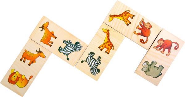 Domino Safari Zebra, Giraffe oder Elefant